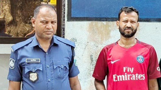থানায় অভিযোগের মীমাংসায় তদবির করতে গিয়ে যুবলীগ নেতা গ্রেপ্তার